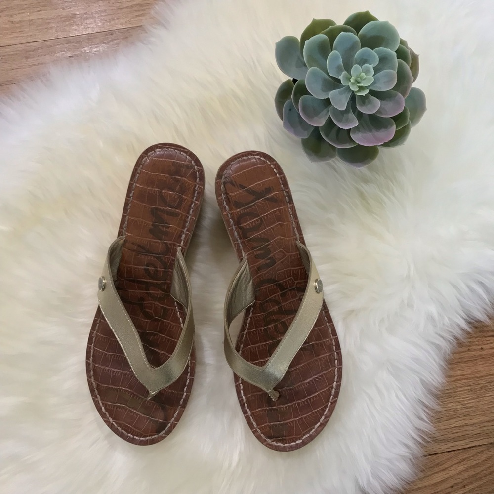 Sam Edelman Size 7.5 Wedge Thong Sandals